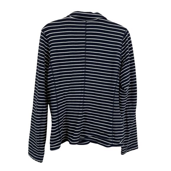 Gap Women Striped Sweater Blazer Size Large Preppy Academia Nautical Coastal - Picture 3 of 6